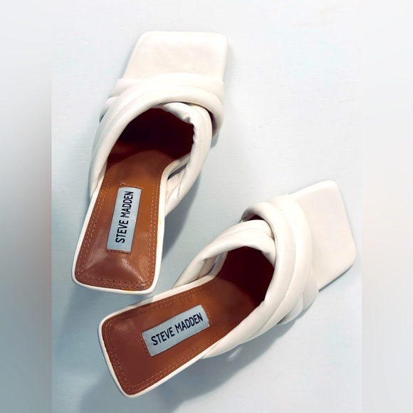 Steve Madden Lyric White Square Toe Stiletto Size 8 - Picture 8 of 13